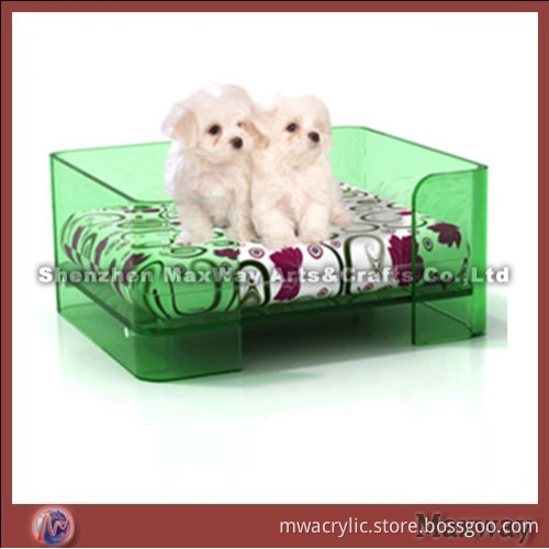 Green Fancy Perspex Lucite Pet Bed